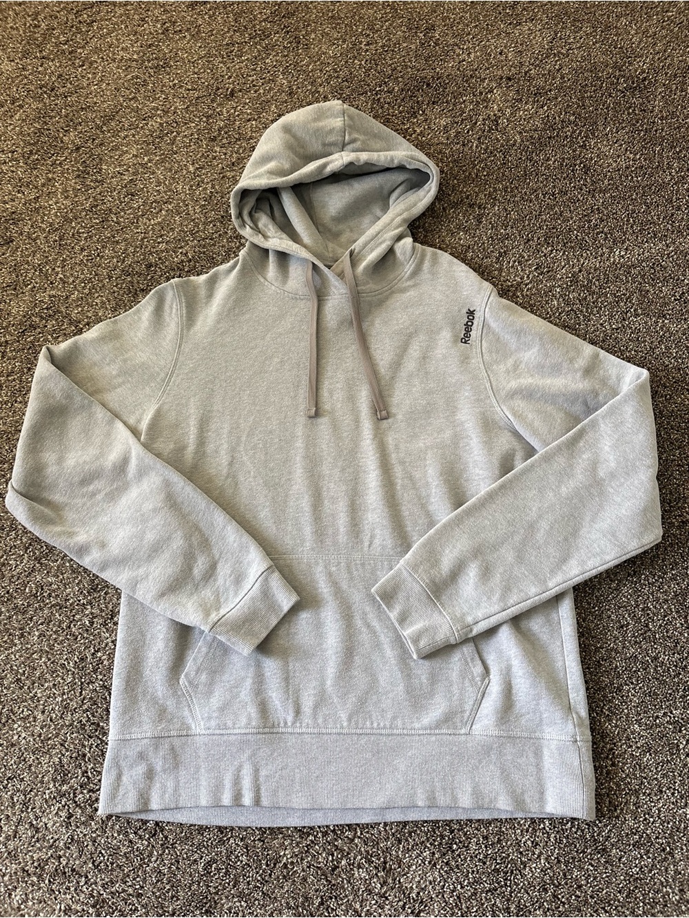 Reebok Men's Light Gray Hoodie Pullover